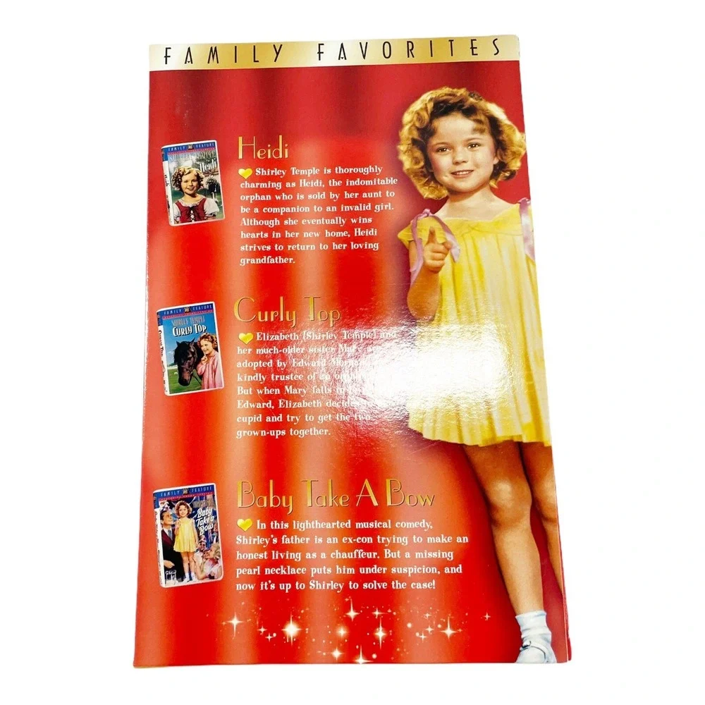 Shirley‎ Temple Box Set VHS Family Favorite Heidi. Curly Top. Baby Take A Bow